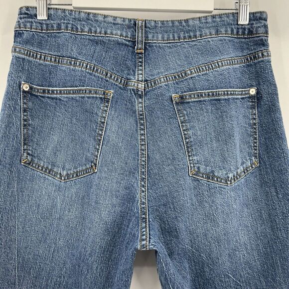 Anthropologie Pilcro The Vintage Straight Jeans Raw Hem‎ Blue Women’s Size 32 - Picture 6 of 11